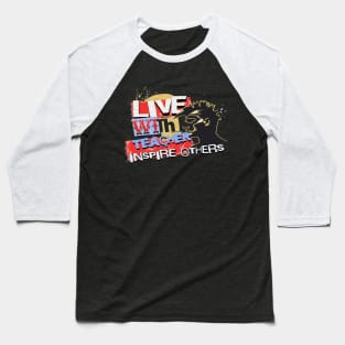 Live With Teacher Inspire Others Inspirational Teacher, Teach Love Inspire, School Teacher, First day of school, Back to school, teacher life Baseball T-Shirt